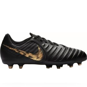 Nike Jr. Tiempo Legend 7 Club FG Soccer Cleats AO2300-077 Black/Gold Size 5.5